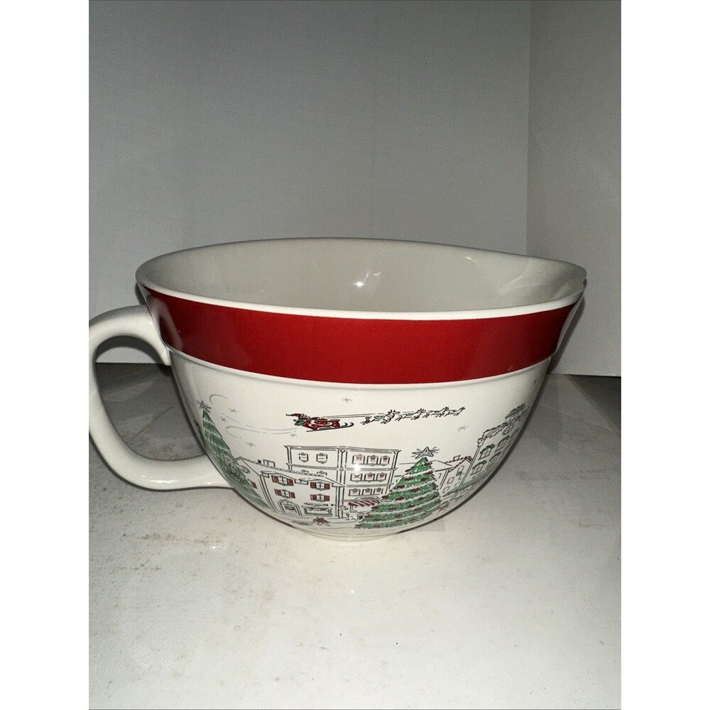The Bake Shop by Masterclass Lg 2 Quart Batter Mixing Bowl Christmas Holiday